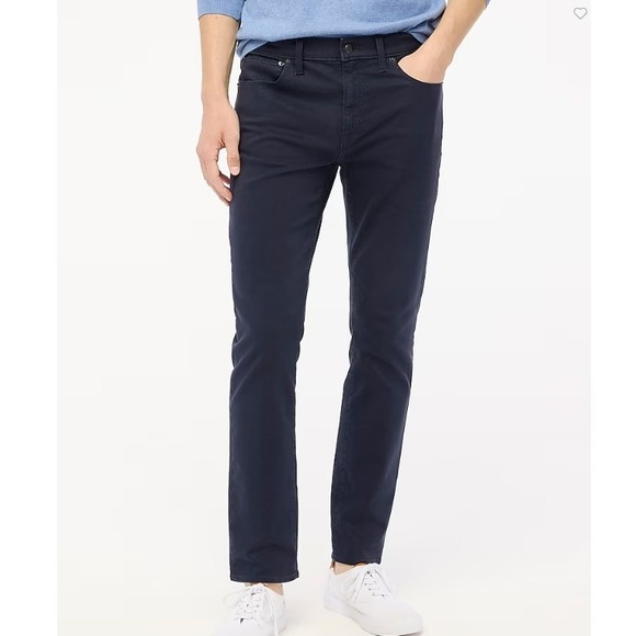 J Crew Pants 34x30 Mens Blue Slim Fit Garment Dyed Flex Cotton Blend Navy BK228